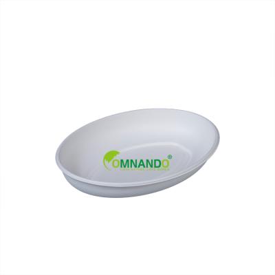 China 24oz Bagasse Disposable Oval Bowl Disposable 100% Biodegradable Sugar Cane Soup Bowls for sale