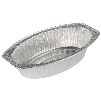 China Creative Kitchen Oval Western Pastry Box Paper Tin Tray Baking Foil Food Aluminum Foil Tray Ice Cream Bowl for sale