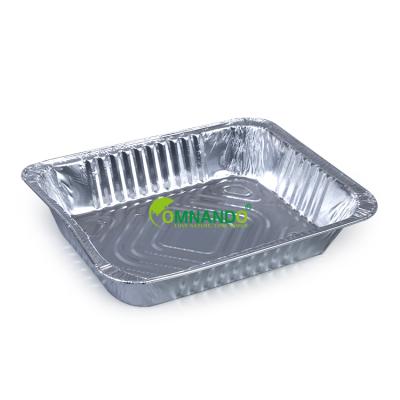 China Factory wholesale price disposable laminated aluminum foil food container for sale