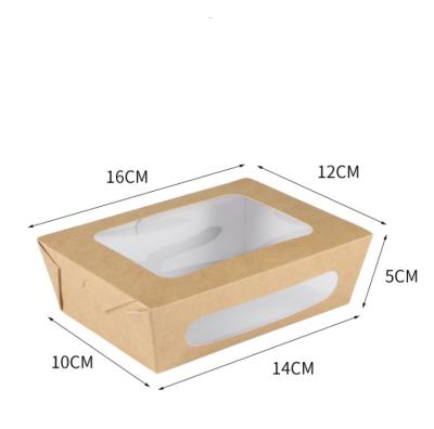 China Disposable Disposable Paper Box Packing Box Salad Tableware Hot Oil Disposable Paper Resistance Box for sale