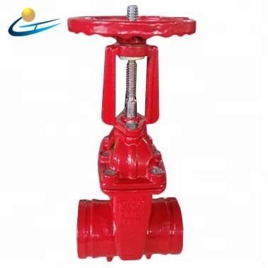 China General Cast Iron GGG50 PN16 NRS Groove Gate Valve Ductile Iron Fire Valve Intake Gate Valve for sale