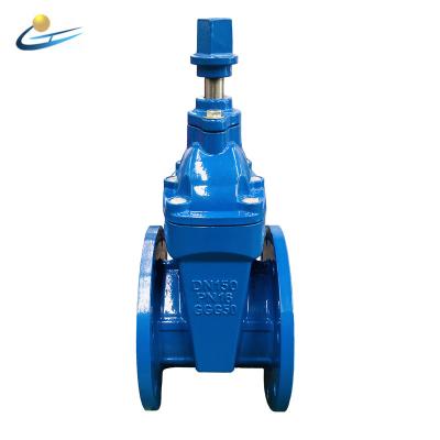 China DIN Standard Head Square Underground Water Flange Manual Gate Valve With Bonnet for sale