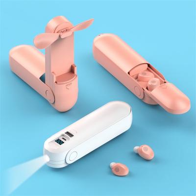 China F7 In-ear Pink Kids Wireless Earbuds With USB Fans Mini Tws Wireless BT Headphone Earbuds for sale