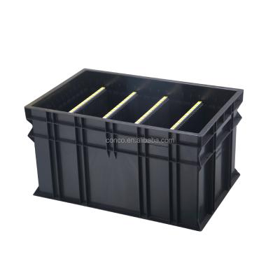 China Recycled Materials Esd Box With Slots For PCB Boards Esd Plastic Barrel for sale