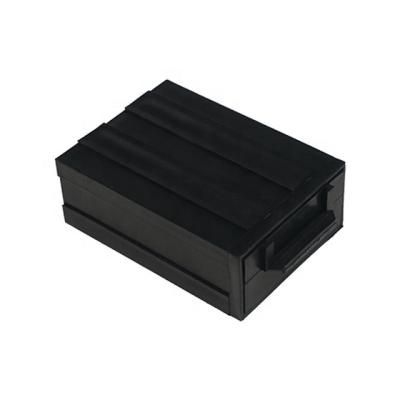 China Modern Black ESD Anti-static PP Corrugated Plastic Storage Drawer Electronic Components Box for sale