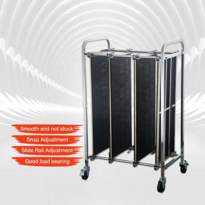 China Newly Design Industrial 4 Wheel Trolley ESD PCB Trolley Hand Antistatic Carts with Brackets for sale