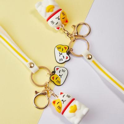 China PVC Printing Light Acrylic Rubber Die Cut Metal Ring Soft Bag Custom Chain PVC Cat Keychain Logo Keychain Pvc Decoration Key Chain for sale