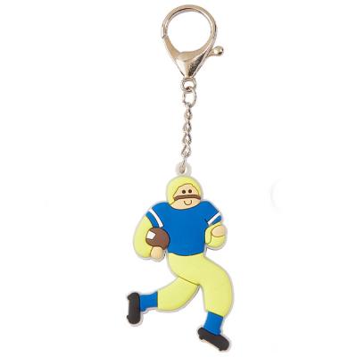 China Handsome Fashion Sports Shape Soft Cute Cartoon Key Chain PVC Plastic Keychain for sale