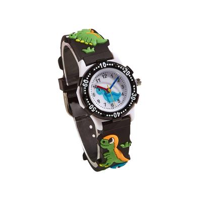 China Fashion.Sport.Healthy Factory Directly Supply 3D Kids Sports Watches Cartoon Black Pattern Dinosaur Waterproof Watches for sale