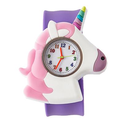 China Fashion.Sport.Healthy Professional Workmanship Kids Slap Watch Cute Cartoon Unicorn Funny Watch Girls Pat Watch for sale