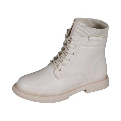 China Waterproof high quality comfortable simple short leisure fashion women's waterproof lace up ankle boots boots for sale