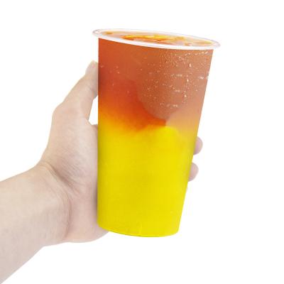 China Eco-Friendly Disposable Cups PP Disposable Clear Plastic Beverage Fruit Milktea Tea Bubble Tc Cold Drinking Plastic Cup for sale