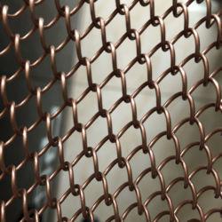 China Incombustible Robust Woven Wire Curtain , Coil Mesh Drapery Free Sample for sale