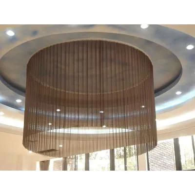 China Construction Metal Coil Drapery Incombustible With 7x7 Rope Construct for sale