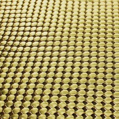 China Shimmering Round Woven Metallic Sequin Fabric For Enchanting Wall Art for sale