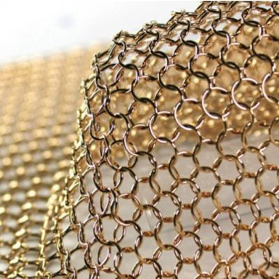 China Home Decorative Metal Curtains Customized Circular Metal Chainmail for sale