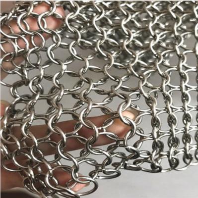 China Huihao 316 Stainless Steel Metal Ring Mesh Curtain 2mmx20mm for sale