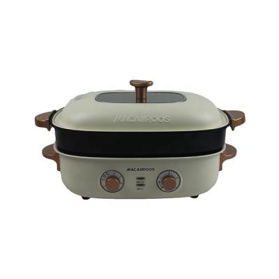 China Hotel 8 in 1 Hot Multi Function Electric Multi Cooker Grill Electric Pot Stove BBQ Grill for sale