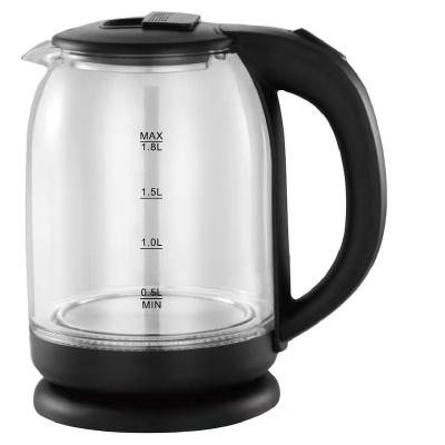 China 360 degree rotation base 1350 watt high quality 1.8 liter electric kettles with glass body for sale