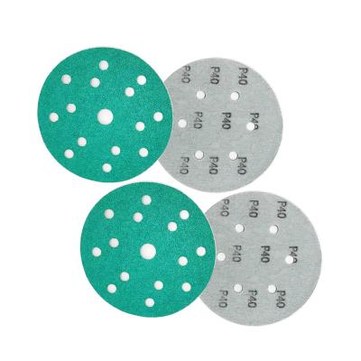 China 6inch 150mm 15holes Customized Abrasive Sanding Discs / Sand Paper For Polishing Tools SG380 for sale