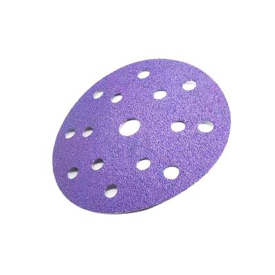 China Aluminum Alloy Car Body Sanding Making and 6inch 15holes Round Hook and Loop Sand Paper Ceramic Sanding Discs/Sanding Disc for Polishing Abrasive Tool for sale