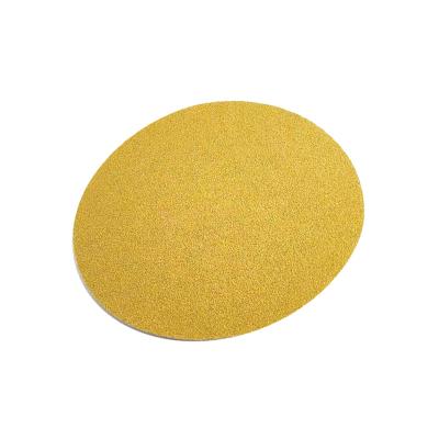 China Metal factory manufacture 5inch 125mm/6inch 150mm nohole sanding body sand gold paper/abrasive sanding discs for polishing for sale