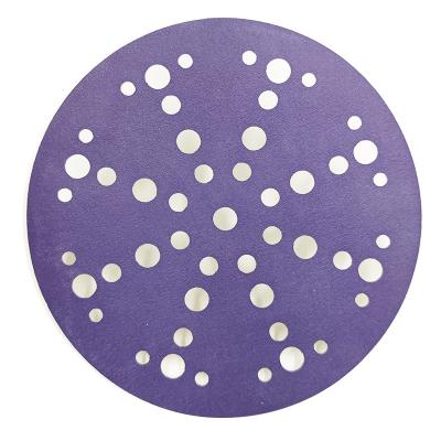 China Alumina 150mm Multi-hole Ceramic Sandpaper Abrasive Disc Ceramic Sand Paper for Polishing Auto Paint Wood and Metal for sale