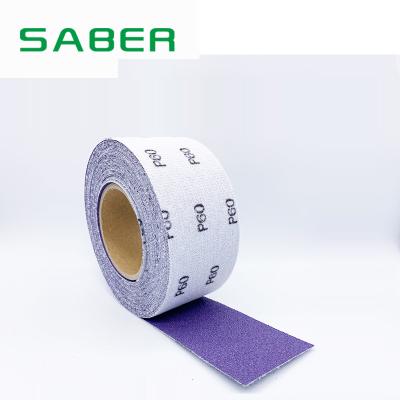 China Sanding Metal And Film Wood Purple Sandpaper Coated Ceramic Sandpaper Abrasive Roll For Polishing for sale