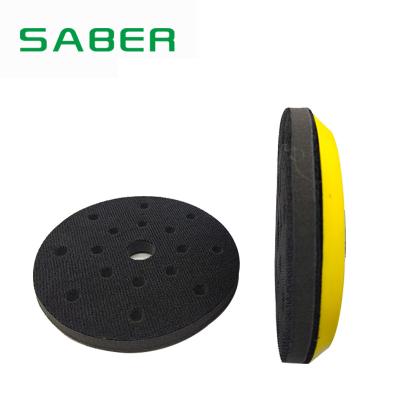 China Match with sandpaper to SABER 6inch17holes surface sponge backing sanding pad to protect the sander from broken for sale