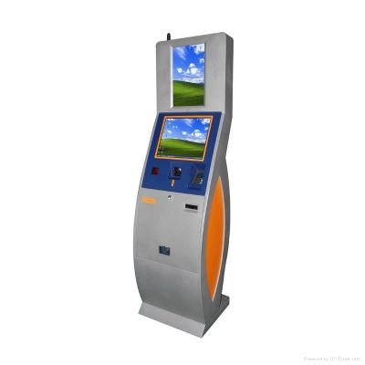 China Indoor Kiosk Payment Solution Cheap Price 19 Inch Screen Kiosk Self Service Payment Kiosk QR Reader Dual Touch Screen Card Dispenser Customized for sale