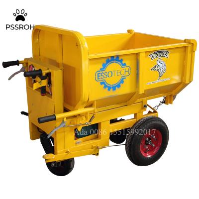 China Mini electric dumper loader /tunnel track dumper used in mining area with loading capacity 500kg 1420*800*1120mm for sale