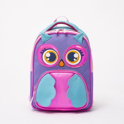 China Custom Solar Panel Bag For School Children Cute Cartoon Butterfly Polyester Kids Backpack for sale