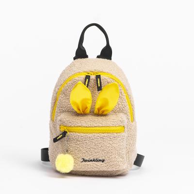 China 2021 new autumn lovely plush winter anti-theft plush animal cartoon the little lamb the woolen mini backpack for children for sale