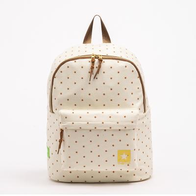 China New Fashion Organic Cotton Cotton Girls School Backpack Bags With Little Star For Girls for sale