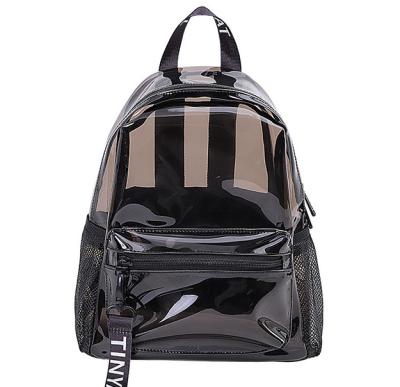 China Backpack Waterproof Border Transparent Bag For School Women Fashion PVC Jelly Backpack Summer Travel Beach Bag Waterproof Satchel for sale