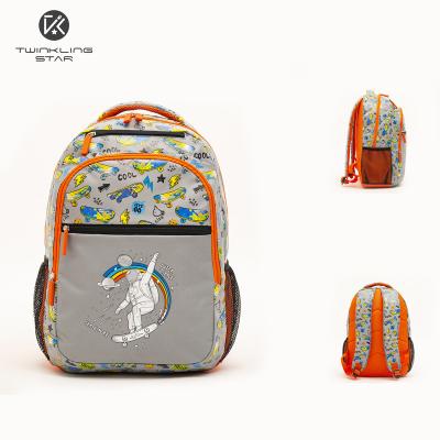 China OEM Waterproof Factory Latest Trend Student Backpack Custom Bag For School Skateboard Boy Screen Printing Kids School Bag for sale