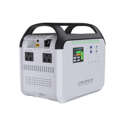 China Corumway High Capacity Backup Power Supply 800w 288wh 220v Wireless Charging Portable UPS Power Station for sale