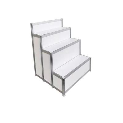 China Tradeshow.exhibition display stand 3 LEVEL for exhibition events, assemble display stand 2 LEVEL, aluminum display showcase for sale