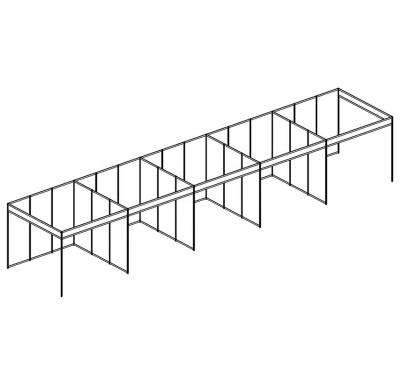 China 5 Linked Booth, 3X3M BOOTH, Fair Trade Show Rack Panel Aluminum Made Sheet 3*3*2.5M or customzied for sale