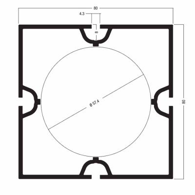 China Widely Used Tradeshow.exhibition Profiles 60x60MM Aluminum Square M Profile System For Exhibition Fair Aluminum Booth for sale