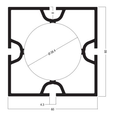 China Widely Used Tradeshow.exhibition Profiles 60x60MM Aluminum Square M Profile System For Exhibition Fair Aluminum Booth for sale