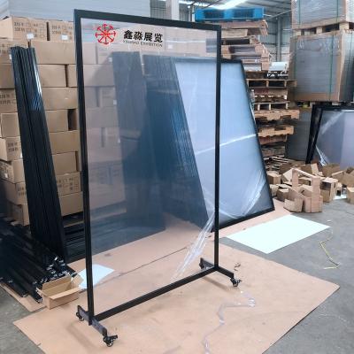 China Industrial Clear Dividers Stand for Floors, Screen Sneeze Shield for Restaurant/Store/Supermarket/Gym, Foldable DIY Divider for sale