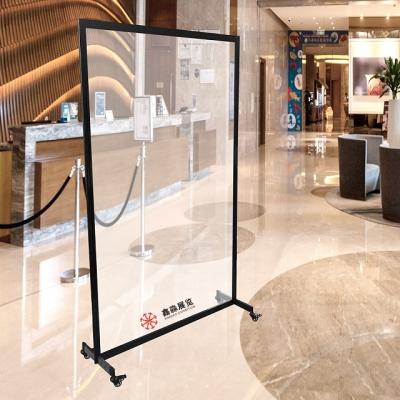 China Hot Selling American Style Restaurant Portable Partition Room Dividers For Office/Restaurant/Gym Social Distancing Decorative Metal Clear Space Screen for sale