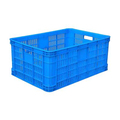 China New Recyclable Large Material Vegetable Fruit Container Plastic Vented Harvest Basket for sale