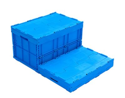 China China Supplier Recyclable Plastic Collapsible Mobile Collapsible Storage Crate With Lid for sale