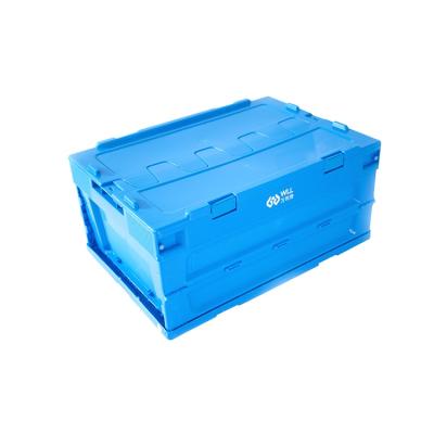 China Collapsible Collapsible Plastic Folding Storage Box With Lid for sale