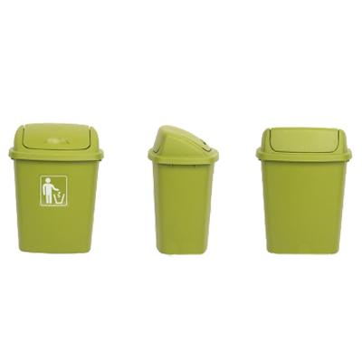 China Sustainable Price Sale 40L Color Waste Plastic Garbage Bin With Swing Lid for sale