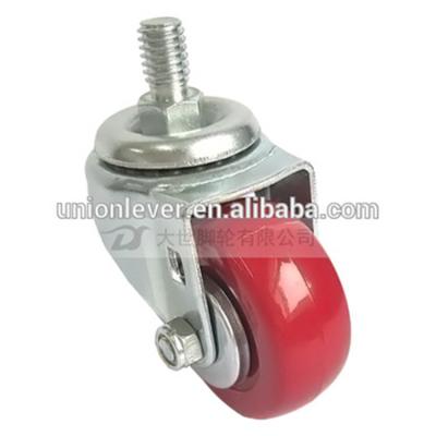 China Small PIVOT Swivel Caster 2.5 Inch Bolt Type Screw PP Pvc Rubber Wheel for sale