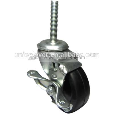 China SR SR Swivel 3 Inch Caster Wheel With Small Brake Caster Wheels Adjustable Scaffolding Caster Wheel Galvanized Bolt Type Caster for sale