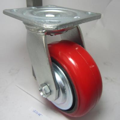 China High Quality Korean PIVOT Style Industry 4 Inch Heavy Duty PU Polyurethane Caster for sale